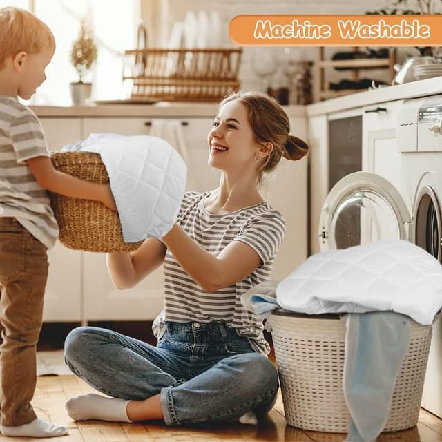 Thumbnail 6 de Yoofoss Travel Cot Mattress Protector 65 x 95 cm