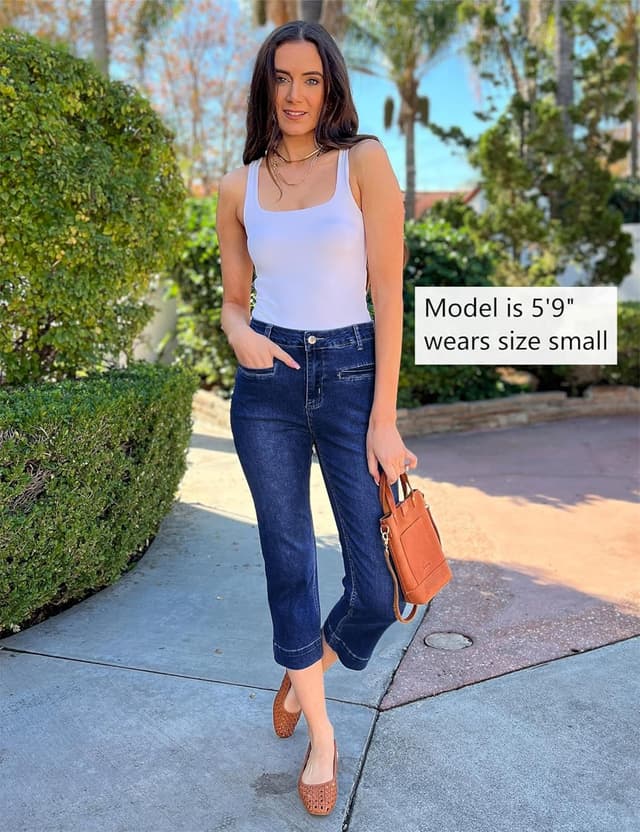 Thumbnail 6 de luvamia Capri Jeans for Women — High-Waisted Slim Straight Stretch Denim Capris