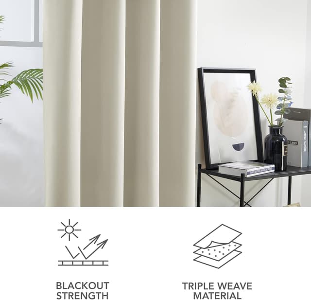 Thumbnail 5 de Deconovo Super Soft Curtains 140x260cm