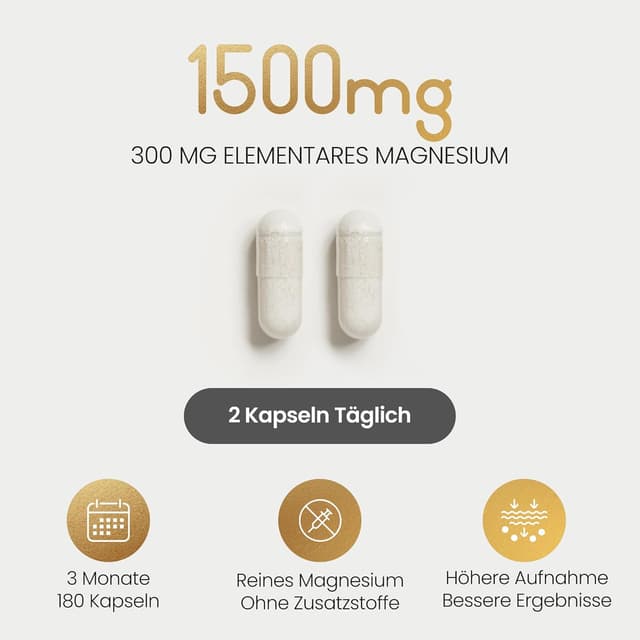 Detalle 2 de VitaBright Magnesium Glycinat 300mg 180 Kapseln