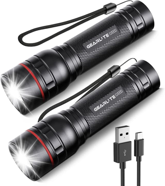 Detalle de GEARLITE LED Torch 2000LM Rechargeable 🔦