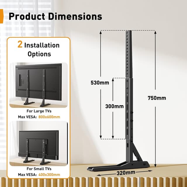 Thumbnail 4 de Perlegear Supporto TV da Tavolo 22–70