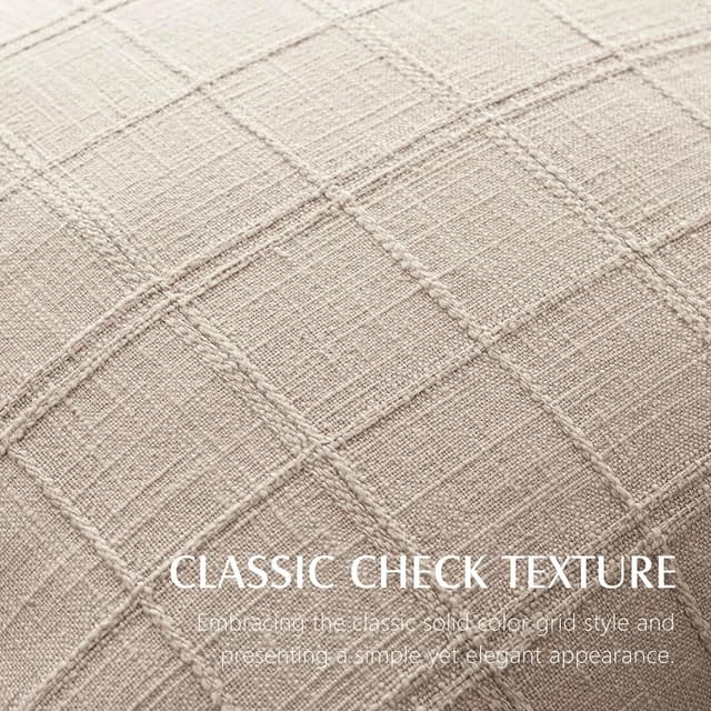 Thumbnail 1 de Foindtower Linen Check Pillow Covers 20×20 inch 🛋