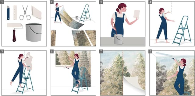 Detalle de Komar Star Wars Vlies Fototapete „Vader vs. Kenobi“ 300x200 cm (007-DVD3)