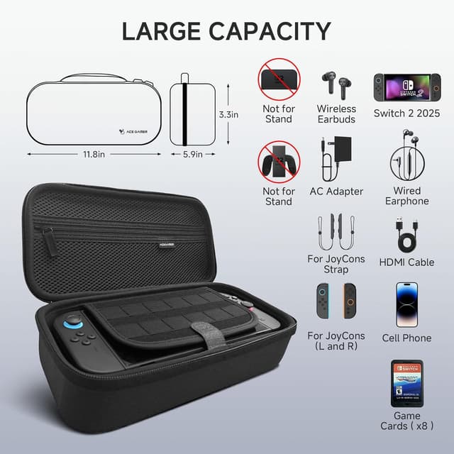 Detalle 2 de AceGamer Tasche Switch 2 Tragetasche