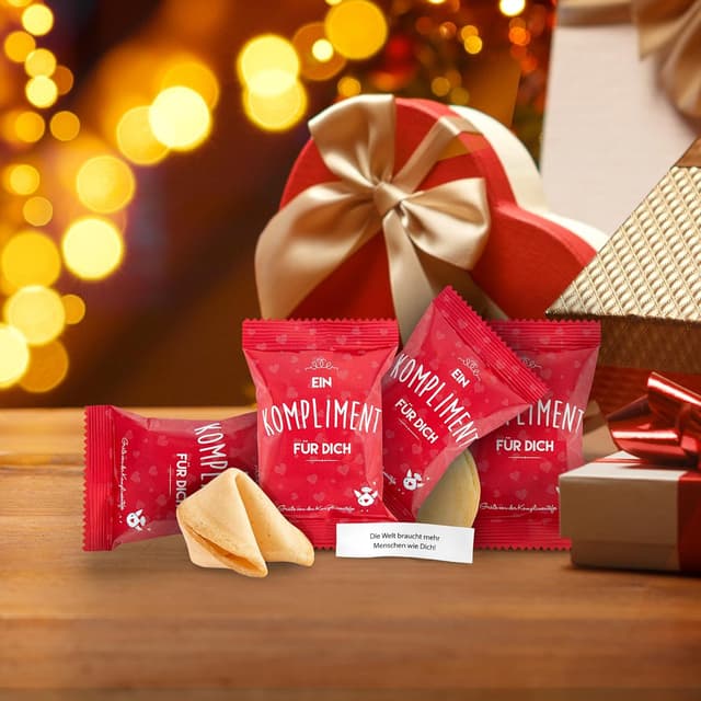 Detalle de Glückskekse „Ein Kompliment für Dich“ 9er Box 🍪