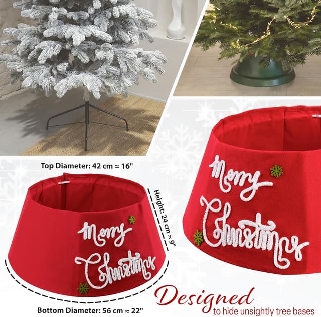 Thumbnail 2 de DECO EXPRESS Falda de Árbol Navidad 🎄 - Diseño Merry Roja