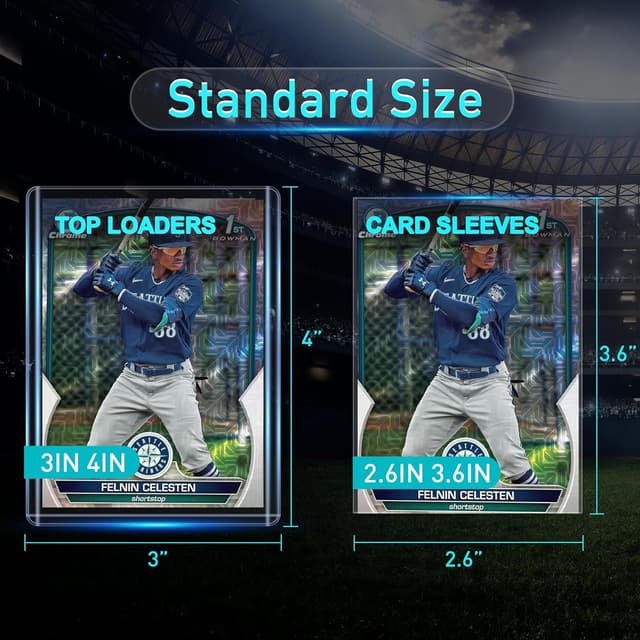 Thumbnail 4 de 200 Card Sleeves 3x4 Hard Top Loaders