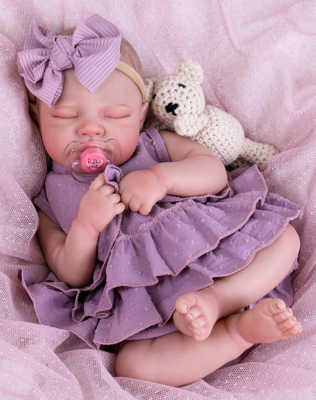 Detalle de Aori Lifelike Reborn Baby Girl Dolls 20-Inch Realistic Reborn Doll Gift Set