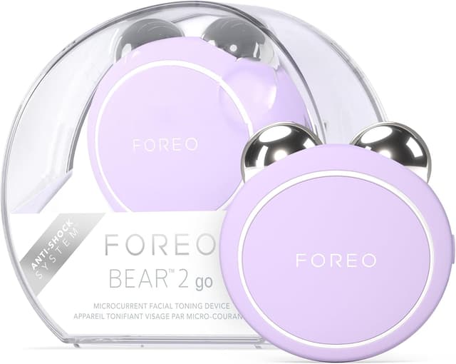 Detalle de FOREO Bear 2 Go massaggiatore viso lifting con microcorrenti, formato viaggio Lavender