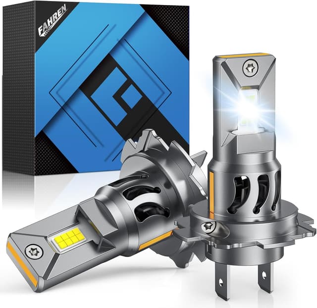 Detalle de FAHREN Upgraded H7 LED Bulbs (Pack of 2) – 6500K Cool White, CAN-Bus Ready Plug-and-Play