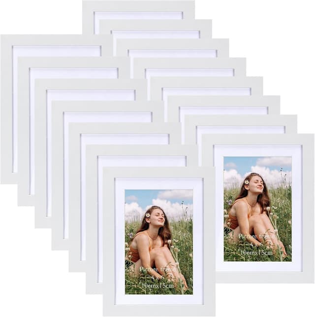 Thumbnail 6 de Vasemouh 15 Pack A4 Picture Frames (Black, MDF) with Mat – 8x6 & A4 Photo Display