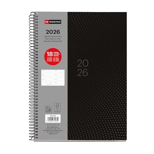 Detalle de Miquelrius Agenda 2026 A5+ — Planificador semanal 18 meses