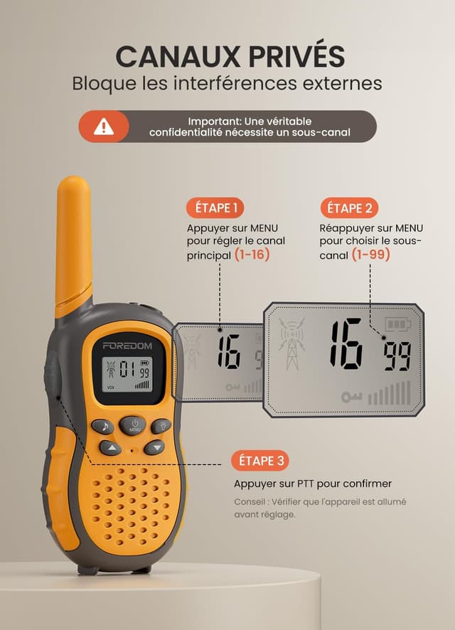 Thumbnail 5 de FOREDOM Talkie Walkie Enfants 3 km