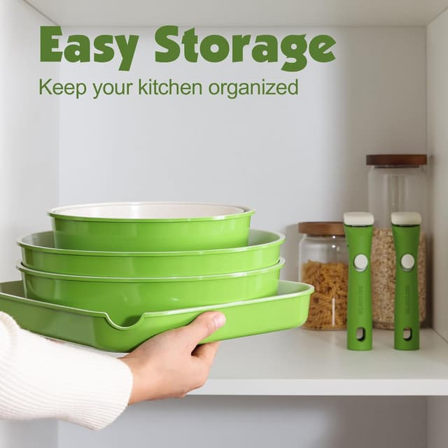 Thumbnail 2 de SENSARTE 17 Piece Ceramic Cookware Set