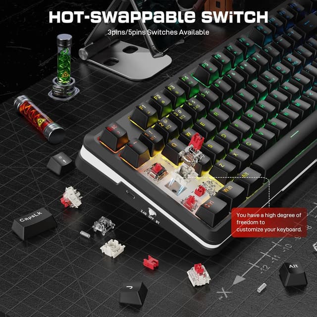 Thumbnail 6 de Redragon K713 75% Wireless Mechanical Keyboard