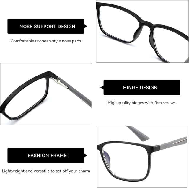 Detalle de ZENOTTIC Blaulichtfilter Lesebrille Eckig