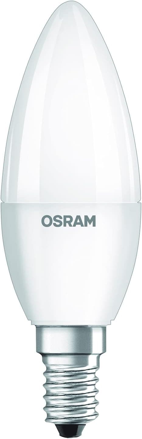 Detalle 2 de Osram LED BASE Classic B40 en verre dépoli pour culot E14, blanc chaud 2700K (boîte de 5)