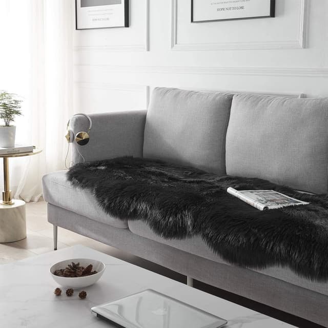 Detalle 2 de SXYHKJ Tapis faux peau de mouton 60x160