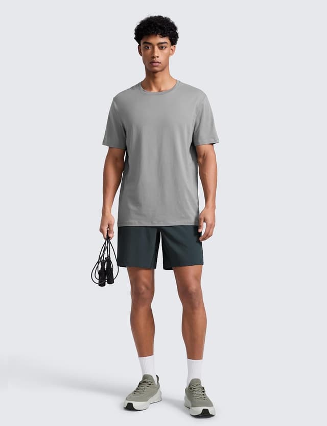 Detalle de CRZ YOGA uomo pantaloncini sportivi da corsa con asciugatura rapida, tasche e coulisse interna (18 cm)