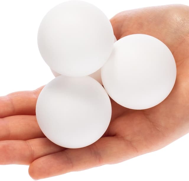 Detalle de com-four® Palline da ping pong da 40 mm (ABS) in bianco opaco, confezioni da 48/72/144 pz