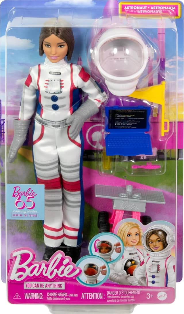 Detalle 2 de Barbie Carriere Astronauta 65 Anniversario (HRG45) con tuta, stivali spaziali e 10 accessori