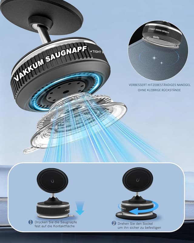 Detalle 2 de HOAMZ Magnetische Handyhalterung fürs Auto 20 kg