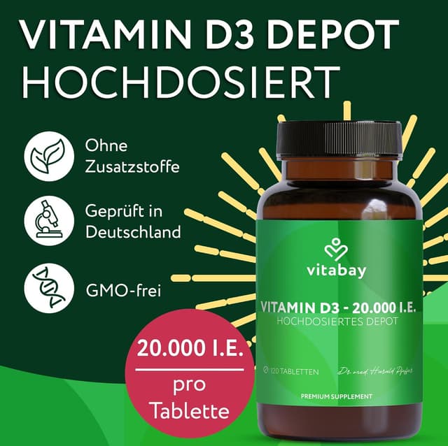 Thumbnail 2 de Vitabay Vitamin D3 Depot 20.000 I.E.