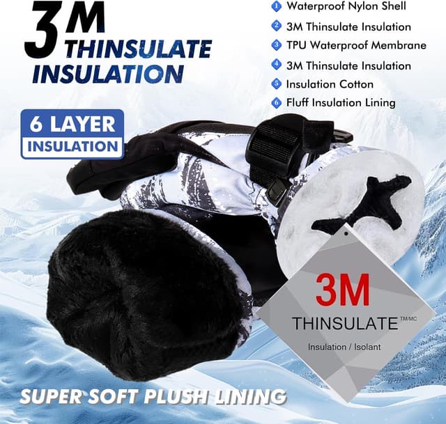 Thumbnail 1 de Pnosnesy Ski Gloves for Cold Weather