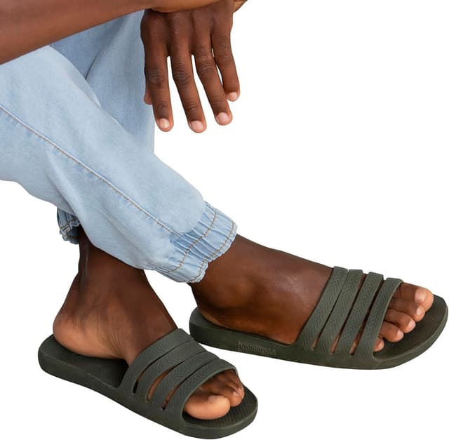 Detalle 2 de Havaianas Slide Stradi – sandales enfant unisex en vert olive