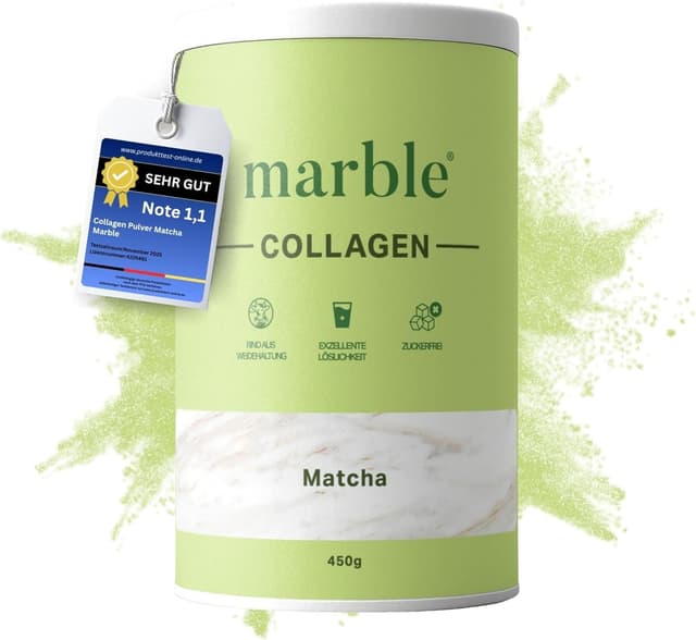 Detalle de marble Collagen Pulver Matcha 450 g