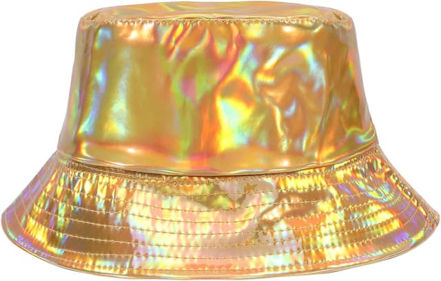 Thumbnail 6 de MILAKOO wasserfester Eimerhut im Punk/Hip-Hop-Style mit holografischem Metallic-Finish (reversibel)
