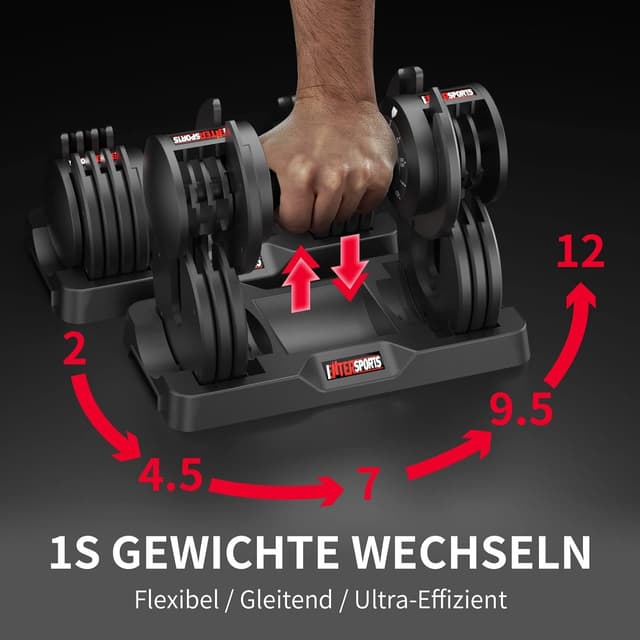 Thumbnail 2 de EnterSports verstellbare Kurzhanteln 12 kg