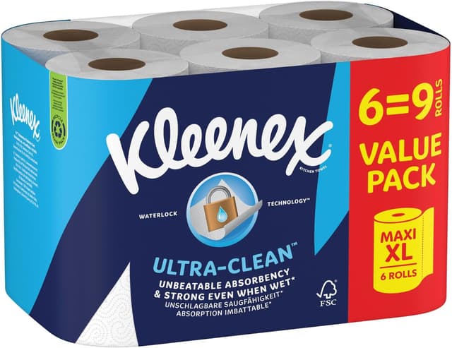 Detalle 2 de Kleenex rotolo da cucina Ultra Clean™ Maxi XL (6 rotoli = 9 rotoli)