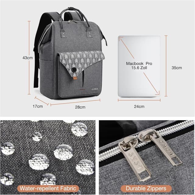 Detalle 2 de Lekesky Laptop Rucksack Bag 15.6-inch laptop backpack