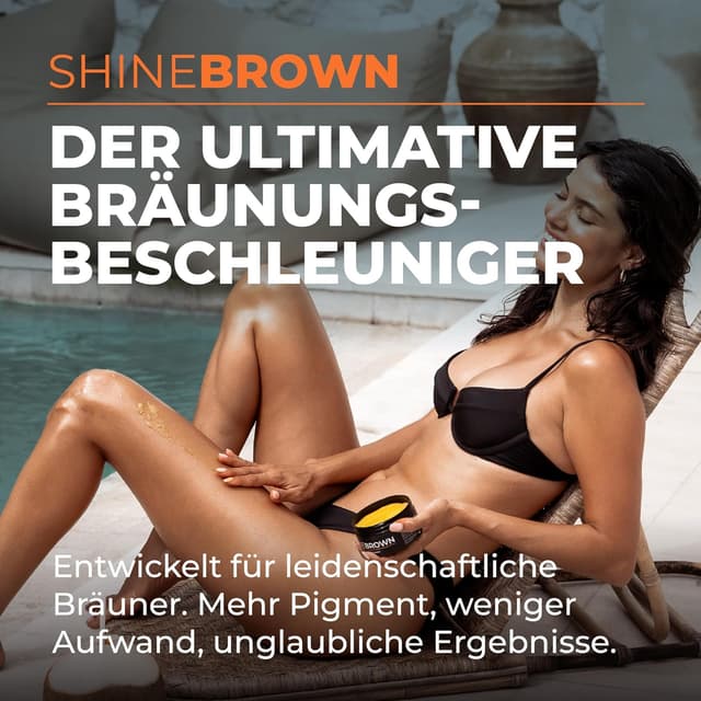 Detalle 2 de BYROKKO Shine Brown Bräunungsbeschleuniger Sonnencreme (210 ml) für Solarium und Outdoor