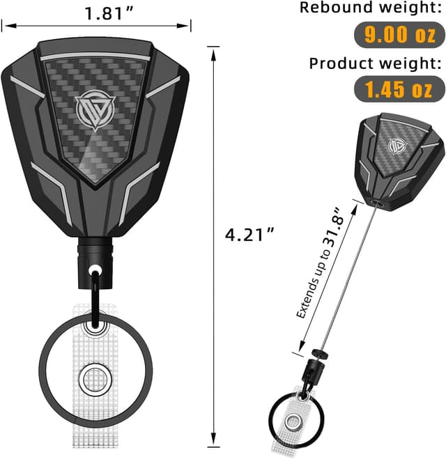 Thumbnail 3 de Oaridey 2er-Pack Schlüsselanhänger ausziehbar 31,8 Zoll 📛