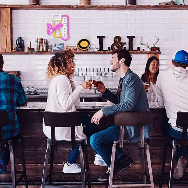 Detalle 1 de Wanxing Beer Neon Light Sign for Wall Decor (USB LED, acrylic panel)