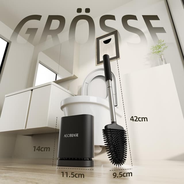 Thumbnail 6 de ASOBEAGE Silikon Toilettenbürste Flexkopf