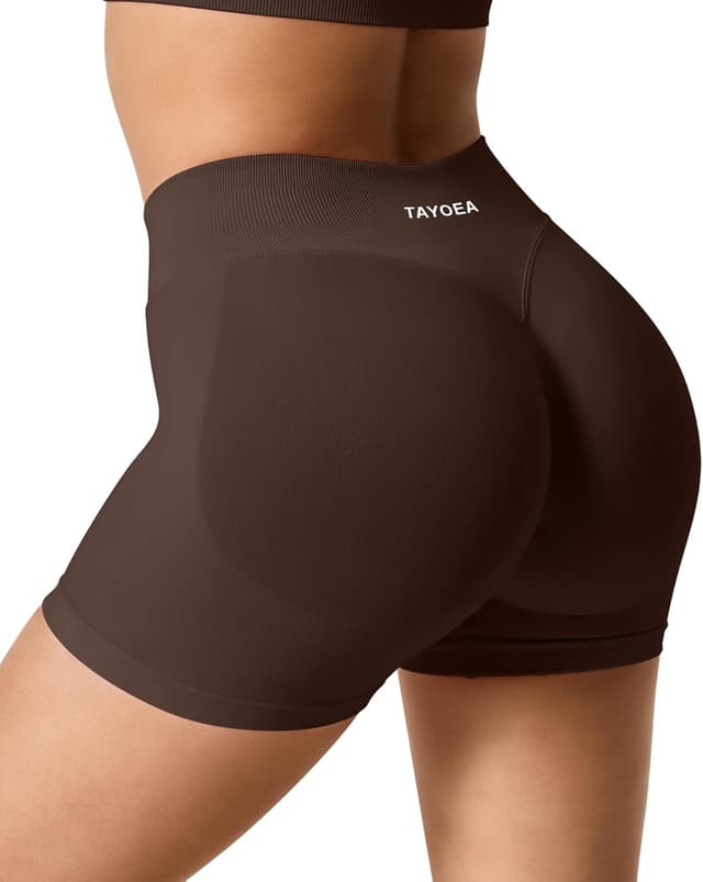 Detalle 1 de TAYOEA Sport Shorts Damen Scrunch Push-Up 4,5 Zoll