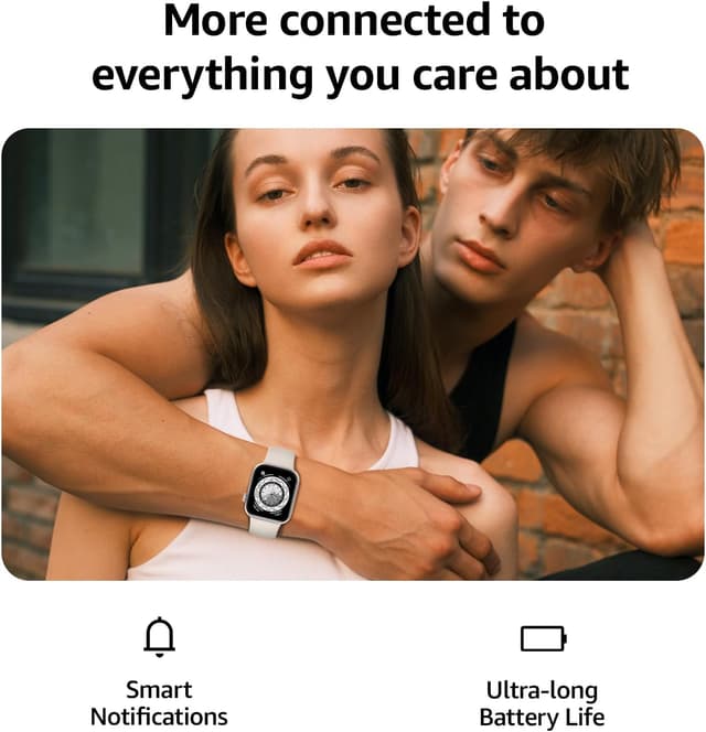 Detalle 2 de AcclaFit Smart Watch for Men Women (1.85") with Bluetooth Calls, Fitness & Health Monitoring