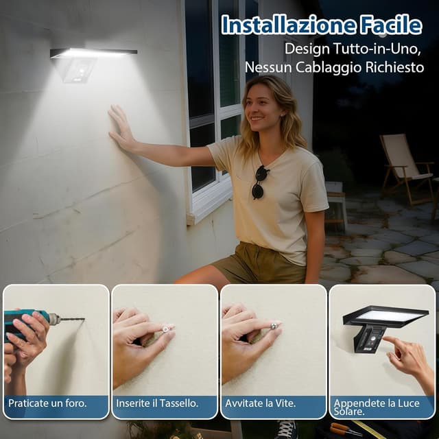 Thumbnail 4 de JESLED Luce Solare 104LED con Sensore di Movimento