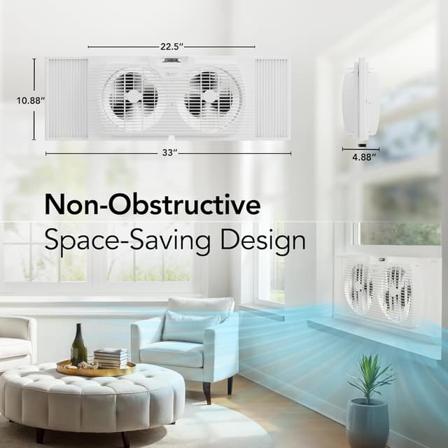 Detalle 2 de Comfort Zone 9-Inch reversible twin fan