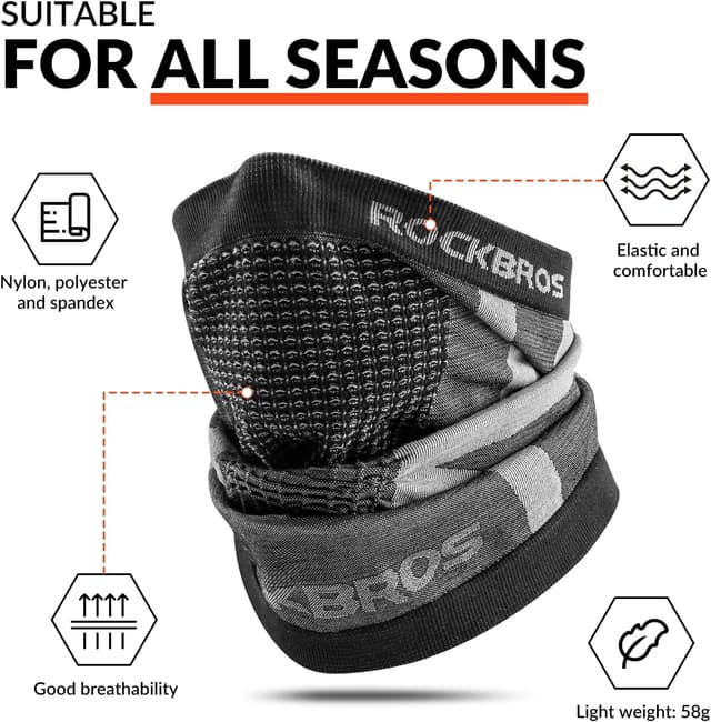 Thumbnail 1 de ROCKBROS Scaldacollo Maglia Antivento 1 pezzo 🧣