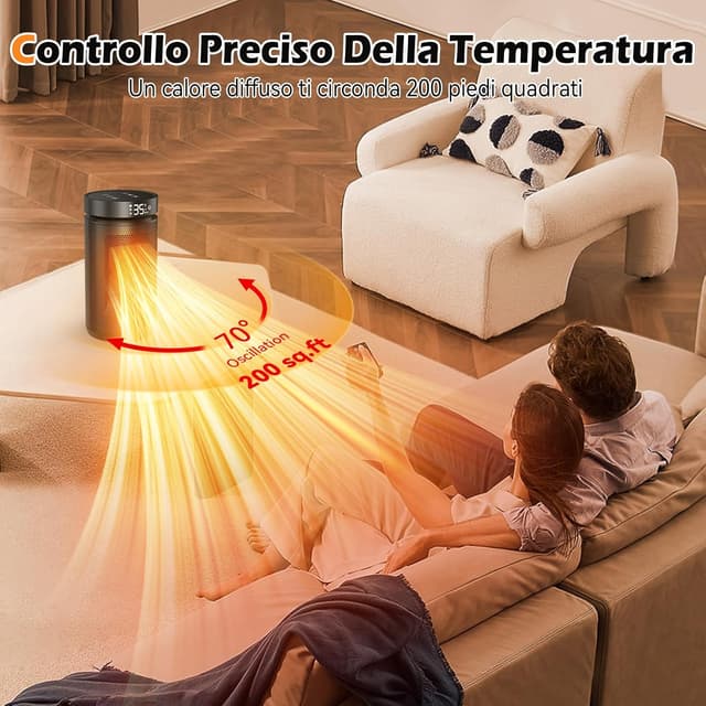 Thumbnail 2 de Stufetta elettrica basso consumo termoventilatore 12H con termostato