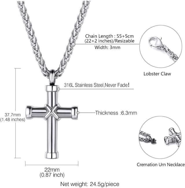 Thumbnail 5 de Richsteel Collar urna cremación acero 18+2