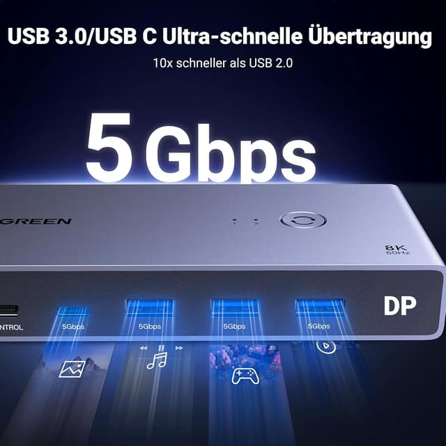 Thumbnail 4 de UGREEN Displayport KVM Switch 8K@60Hz