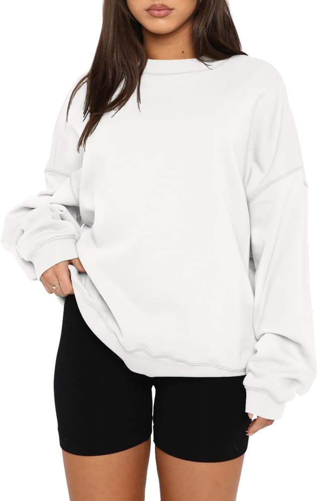 Detalle 2 de CHICZONE women’s crew neck oversized sweatshirt (cotton & polyester blend)