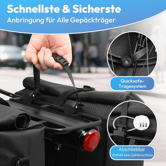 Thumbnail 3 de GUOOTU 2er Set Gepäckträgertaschen 40L