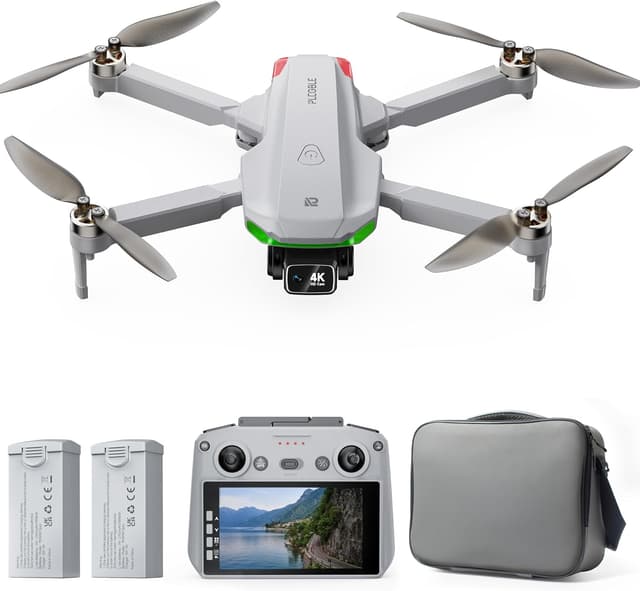 Detalle de Drone with EIS 4K Camera for Adults (GPS, 5.0” Screen Controller, AI Track & Orbit) — Mini under 249g